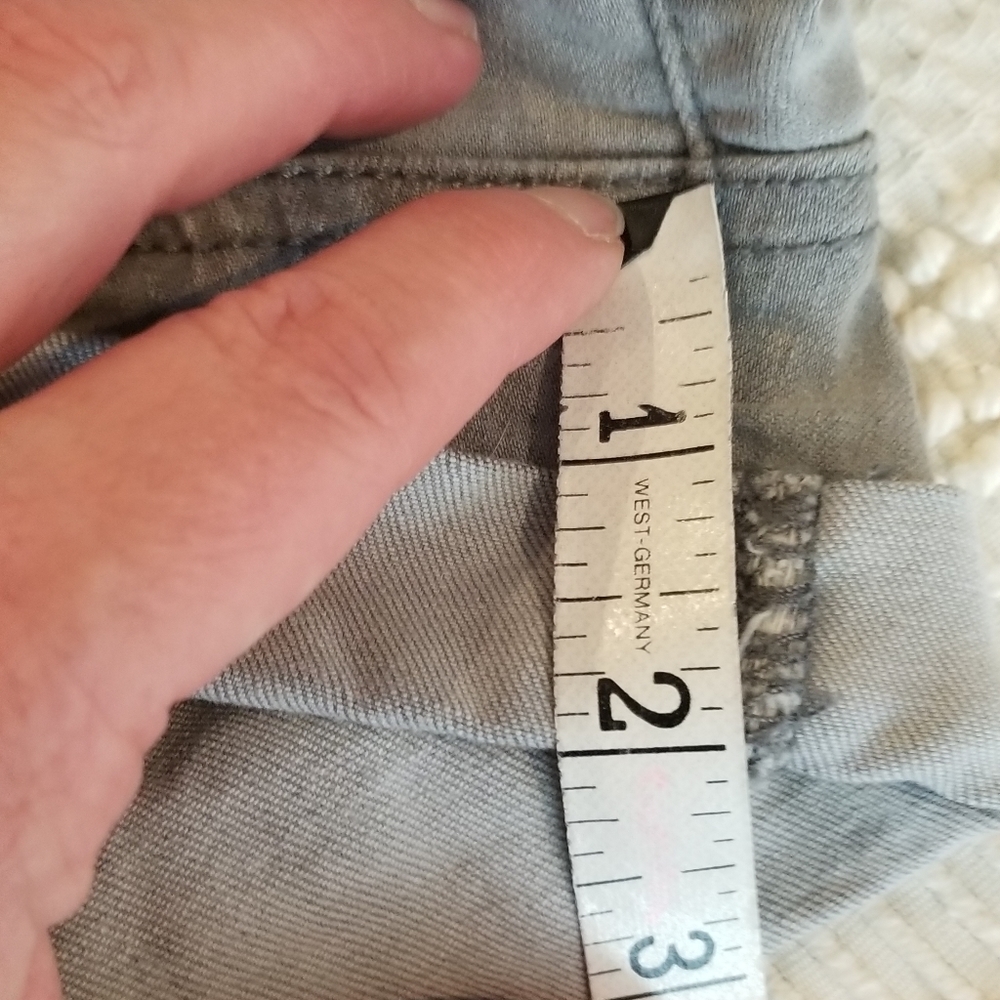 PACSUN Super Stretch Shortie Gray jean Shorts 25 - Picture 10 of 14